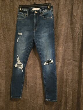 KanCan Dark Blue Distressed Skinny Jeans